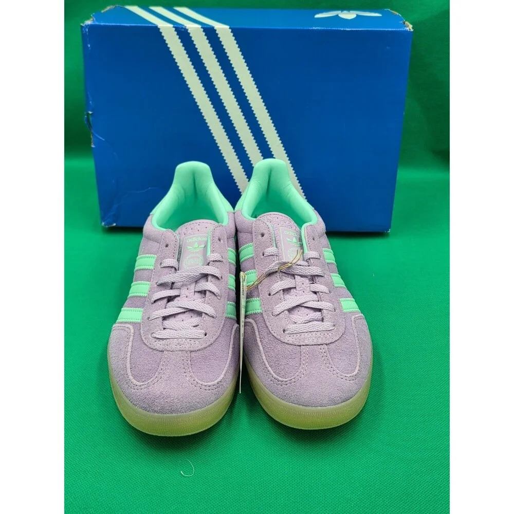 Adidas Gazelle Indoor W Powder Plum Easy Green Gum Women’s 7 IH6801 NWT